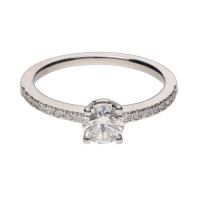 ANILLOS / SORTIJAS<BR>SOLITARIO EN ORO BLANCO CON BRILLANTE ...