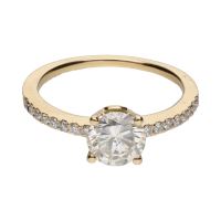 ANILLOS / SORTIJAS<BR>SOLITARIO EN ORO AMARILLO CON BRILLANT...