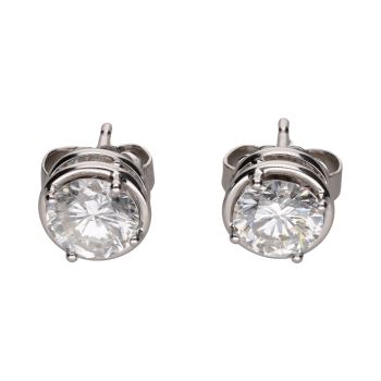 PENDIENTES<BR>PENDIENTES DORMILONAS EN ORO BLANCO CO... · ref.: PRESENTA CERTIFICADO...