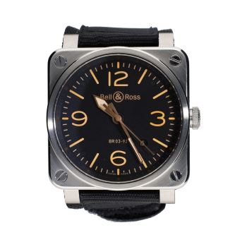 BELL & ROSS<BR>BR03-92 ACERO TEXTIL 42MM. · ref.: BR03-92-S