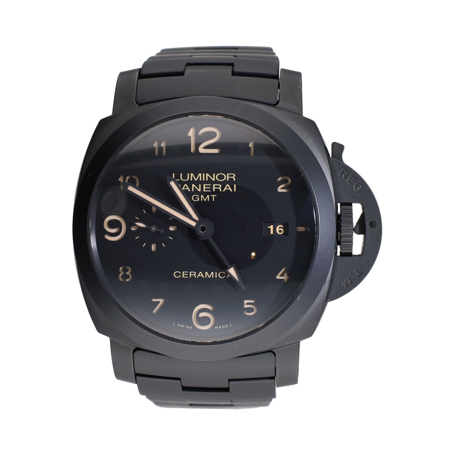 Luminor tuttonero cerámica gmt 44mm.   