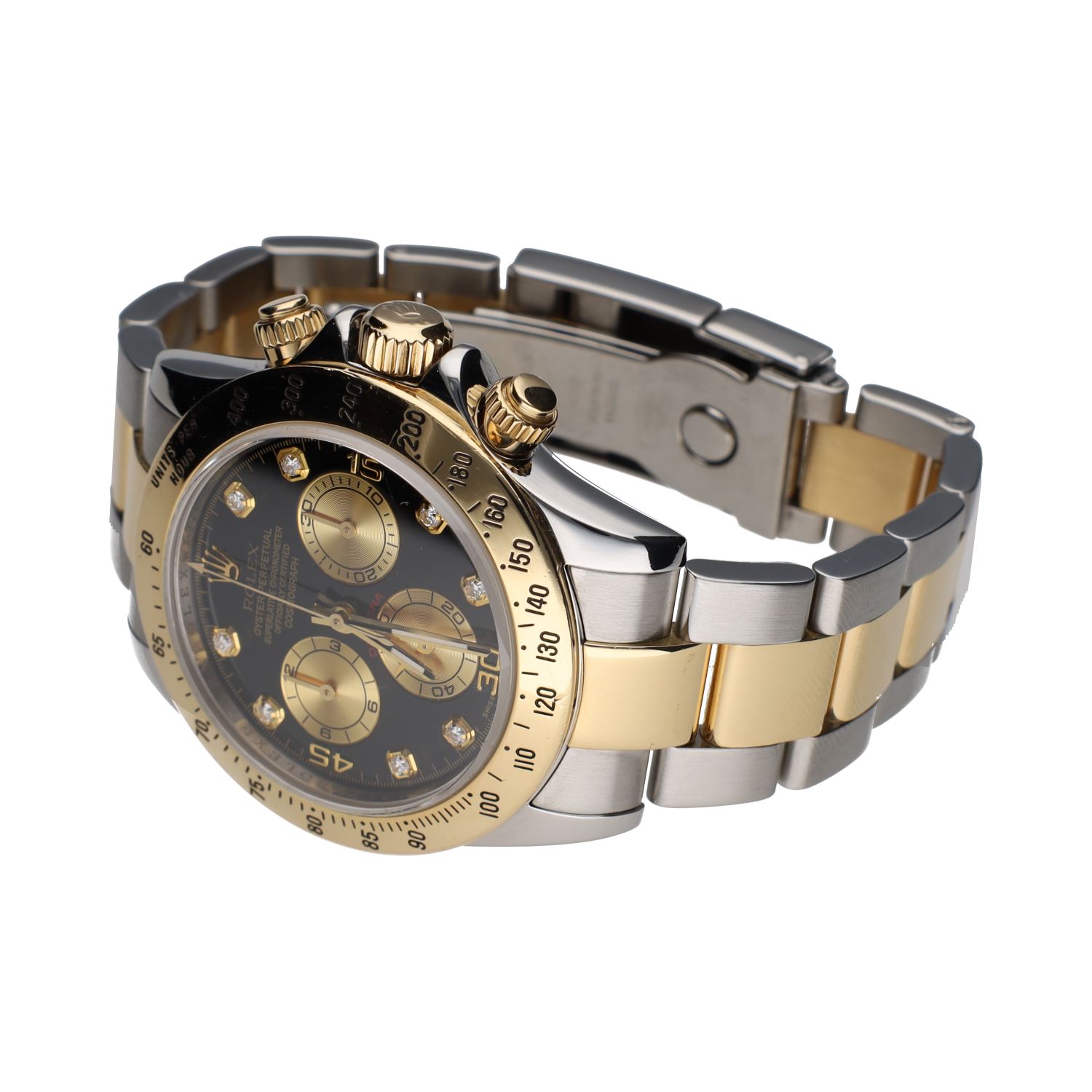 Daytona acero y oro esfera aftermarket.   
