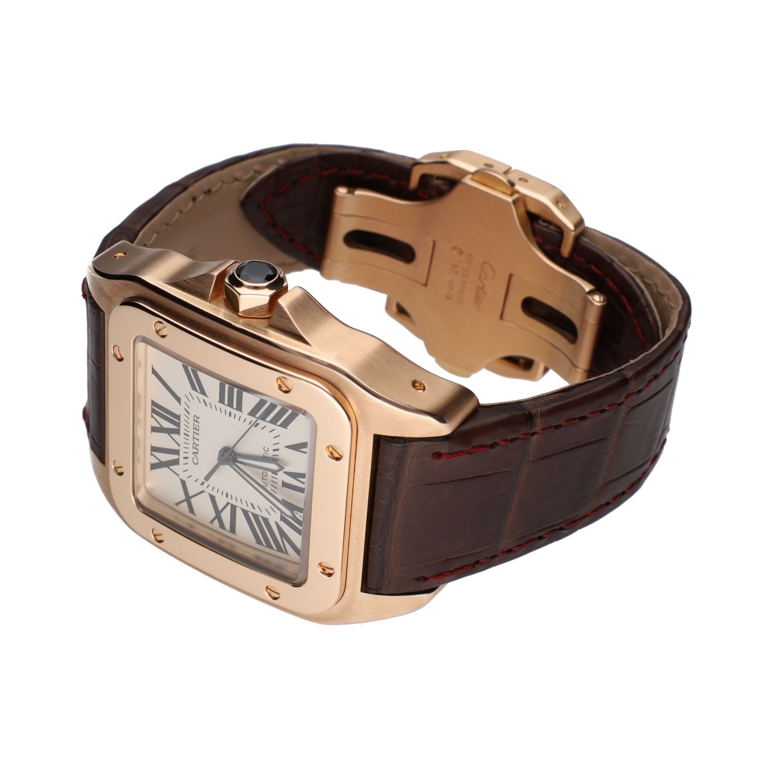 Santos 100 oro rosa 38mm.   