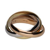 ANILLOS / SORTIJAS<BR>SORTIJA TRINITY DE CARTIER. TALLA 55.