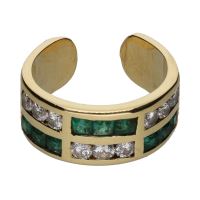 ANILLOS / SORTIJAS<BR>SORTIJA ABIERTA REALIZADA EN ORO AMARI...