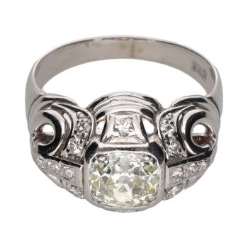 ANILLOS / SORTIJAS<BR>SORTIJA EN ORO BLANCO 14K Y DIAMANTES.... · ref.: PRESENTA CERTIFICADO...