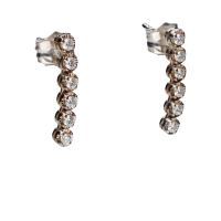 Pendientes en oro blanco con brillantes.