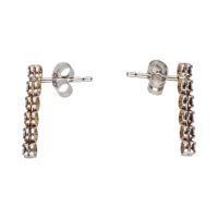 Pendientes en oro blanco con brillantes.