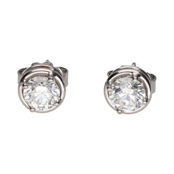 PENDIENTES<BR>PENDIENTES DORMILONAS EN ORO BLANCO CO... · ref.: PRESENTA CERTIFICADO...