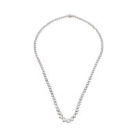 Collar riviere en oro blanco con brillantes.