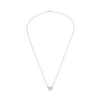 COLLARES<BR>COLLAR EN ORO BLANCO CON COLGANTE BRIL...