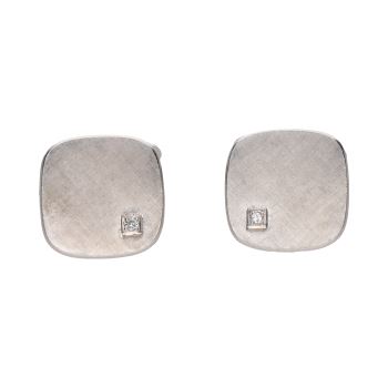 GEMELOS<BR>GEMELOS EN ORO BLANCO CON BRILLANTES. · ref.: (RMX)