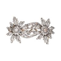 BROCHES / ALFILERES<BR>BROCHE DOBLE CLIP EN ORO AMARILLO Y OR...