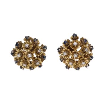 PENDIENTES<BR>PENDIENTES EN ORO AMARILLO CON ZAFIROS... · ref.: (NISM)