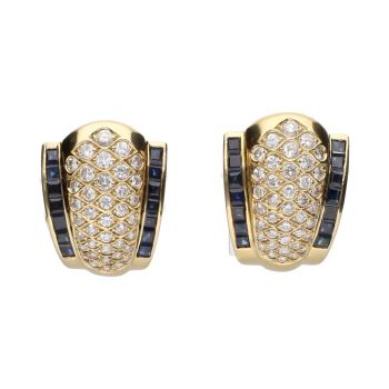 PENDIENTES<BR>PENDIENTES EN ORO AMARILLO CON ZAFIROS... · ref.: (EIM)