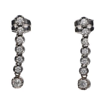 PENDIENTES<BR>PENDIENTES EN ORO BLANCO CON BRILLANTE... · ref.: PRESENTA CERTIFICADO...