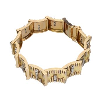 PULSERAS<BR>PULSERA EN ORO AMARILLO CON BRILLANTES... · ref.: (RIMX)