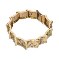 PULSERAS<BR>PULSERA EN ORO AMARILLO CON BRILLANTES...