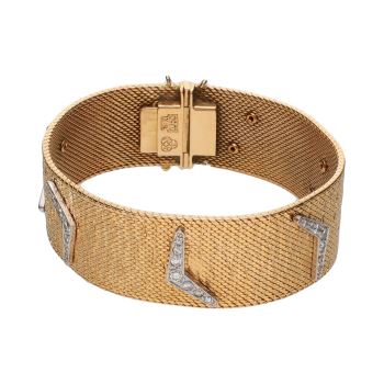 PULSERAS<BR>PULSERA EN ORO AMARILLO CON BRILLANTES... · ref.: (RIMX)