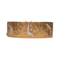 Pulsera en oro amarillo con brillantes.