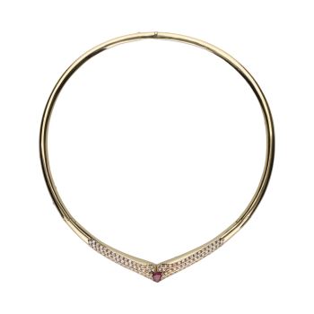 COLLARES<BR>COLLAR GARGANTILLA RÍGIDA EN ORO AMARI... · ref.: (RCIM)