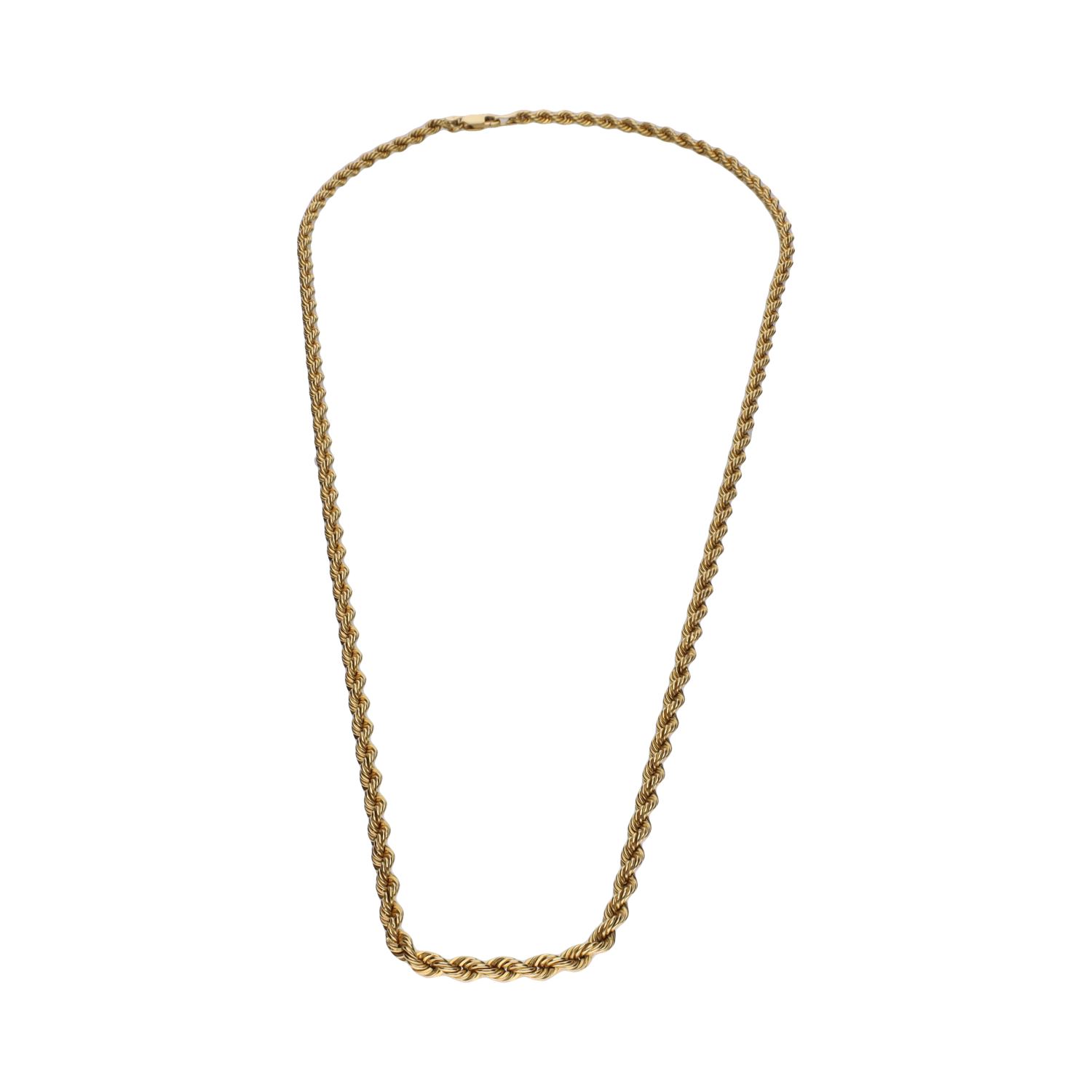 Collar cordón en oro amarillo. Medida 55cm.