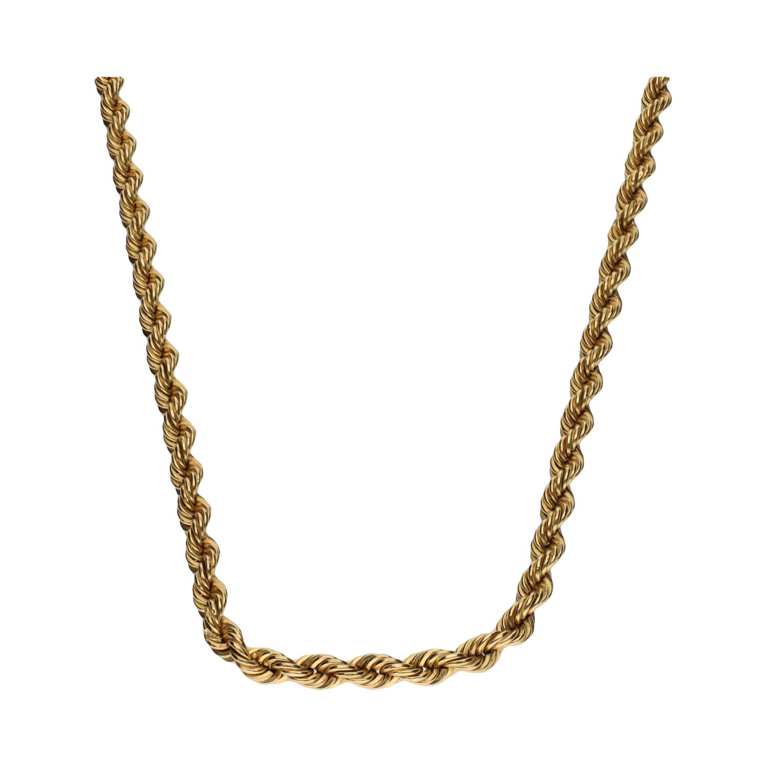 Collar cordón en oro amarillo. Medida 55cm.