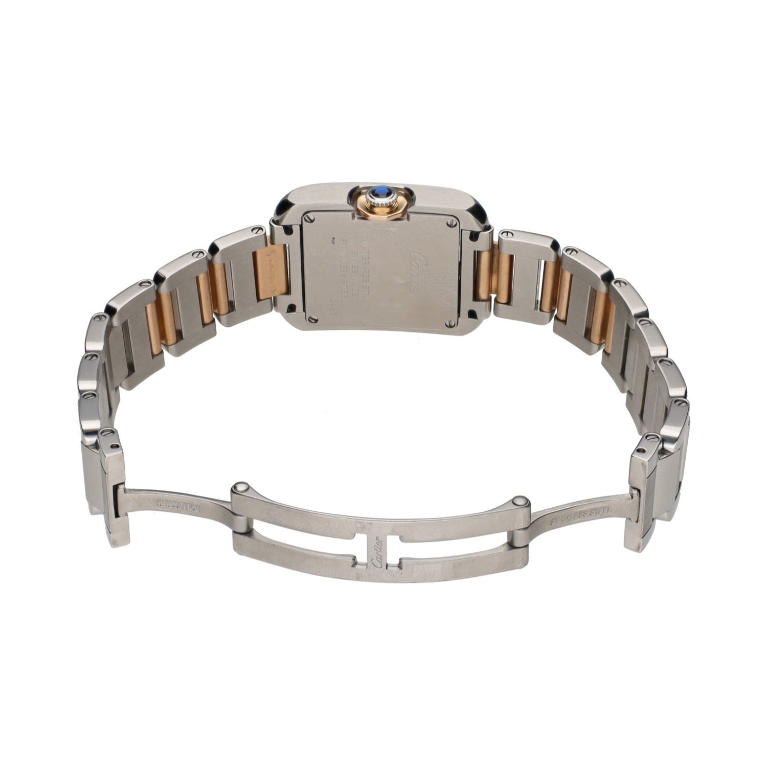 Tank anglaise acero y oro rosa quartz 22mm.  