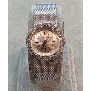 LONGINES<BR>VINTAGE SEÑORA ORO BRILLANTES BLANCO C... · ref.: 