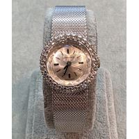 LONGINES<BR>VINTAGE SEÑORA ORO BRILLANTES BLANCO C...