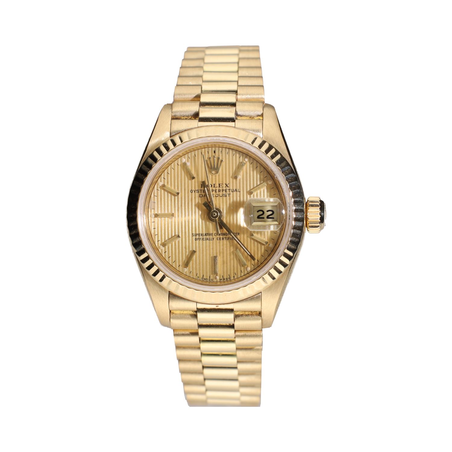 Datejust president señora oro amarillo 26mm.   