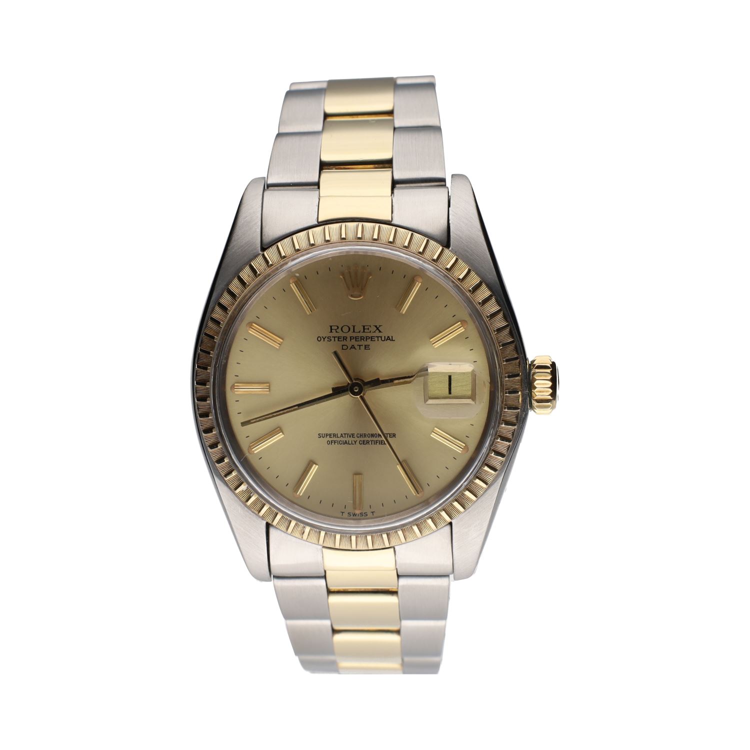Oyster perpetual date acero y oro 34mm.   