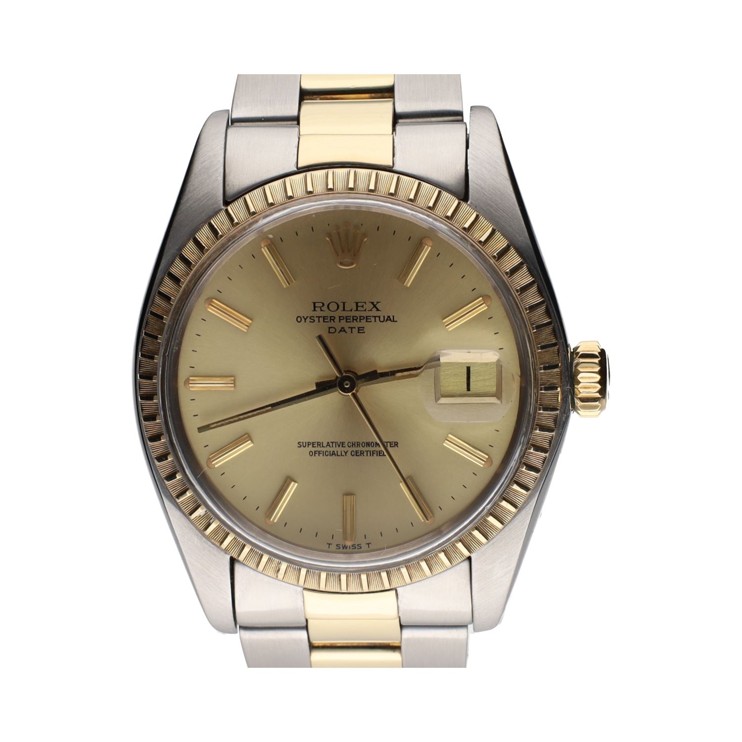 Oyster perpetual date acero y oro 34mm.   