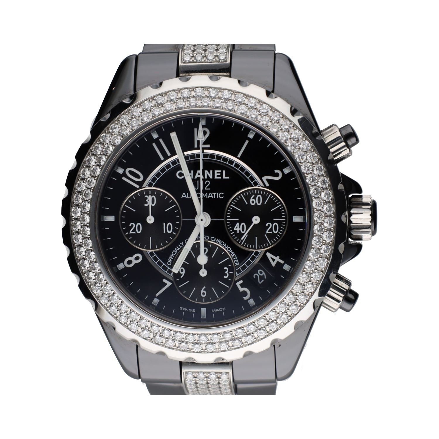 J12 chronograph cerámica negra 41mm.  