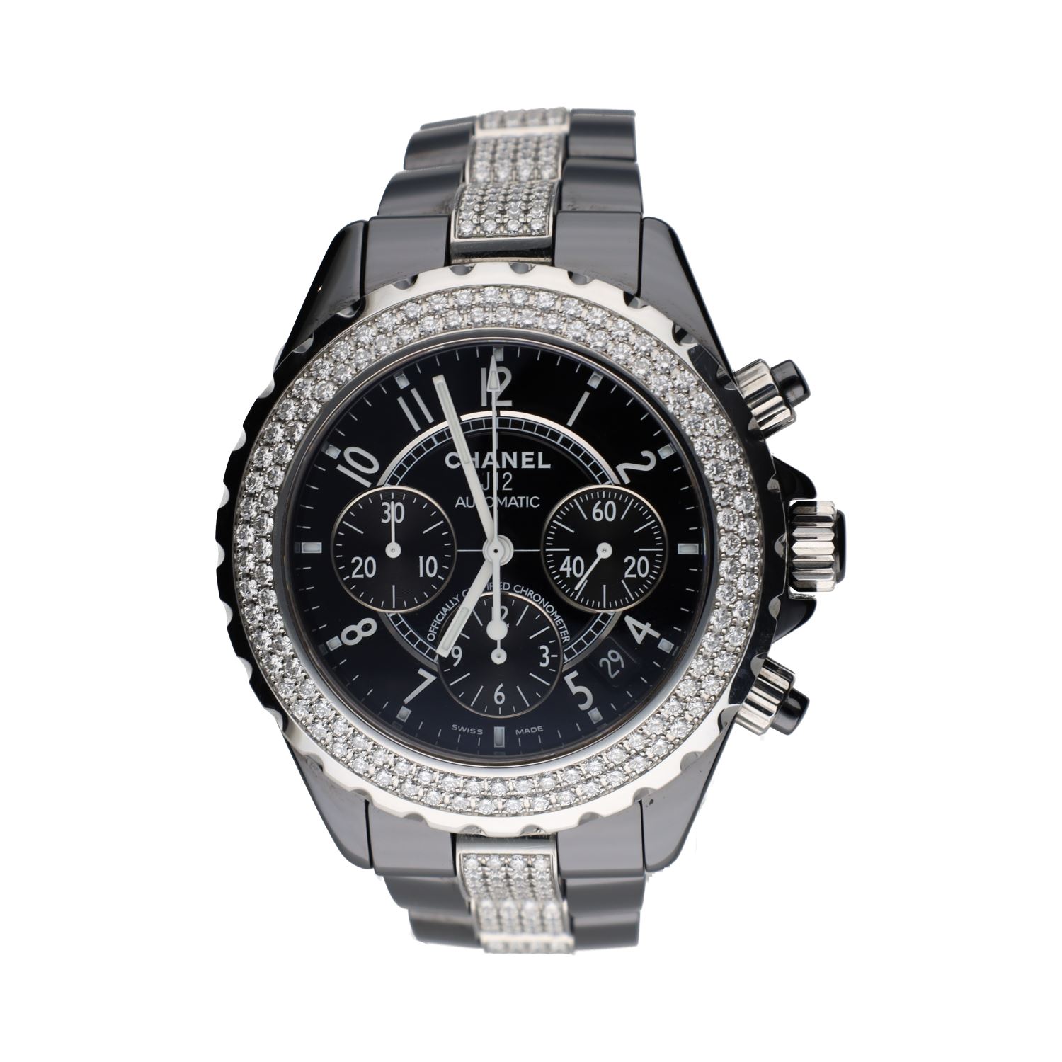 J12 chronograph cerámica negra 41mm.  