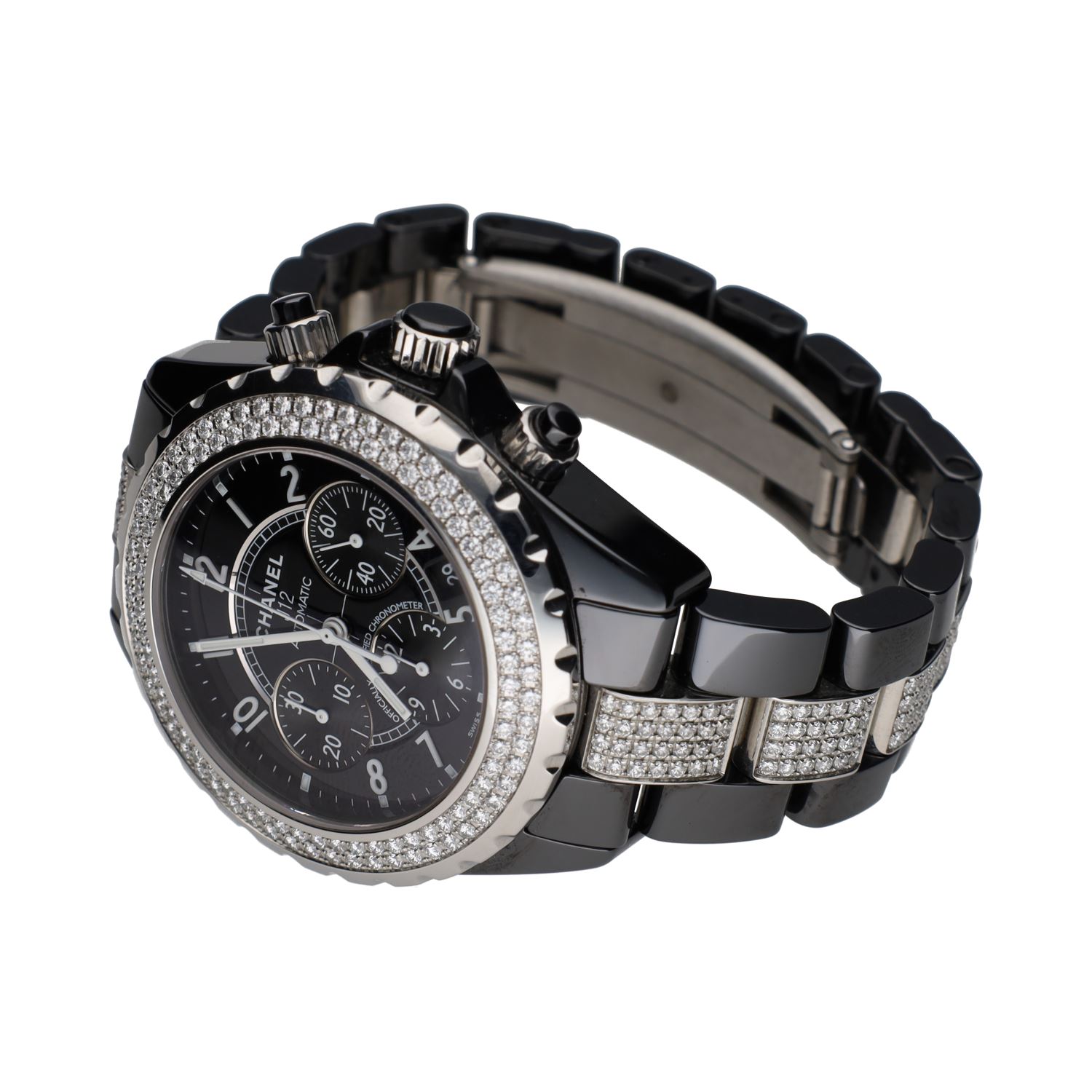 J12 chronograph cerámica negra 41mm.  