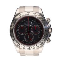 Daytona oro blanco esfera gris detalles rojos.   