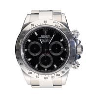 Daytona acero esfera negra.  