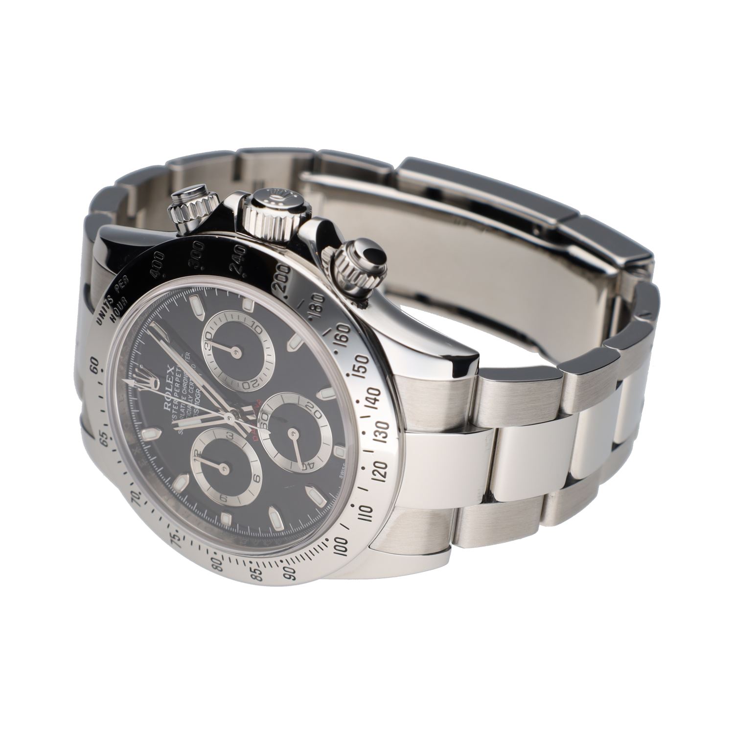 Daytona acero esfera negra.  