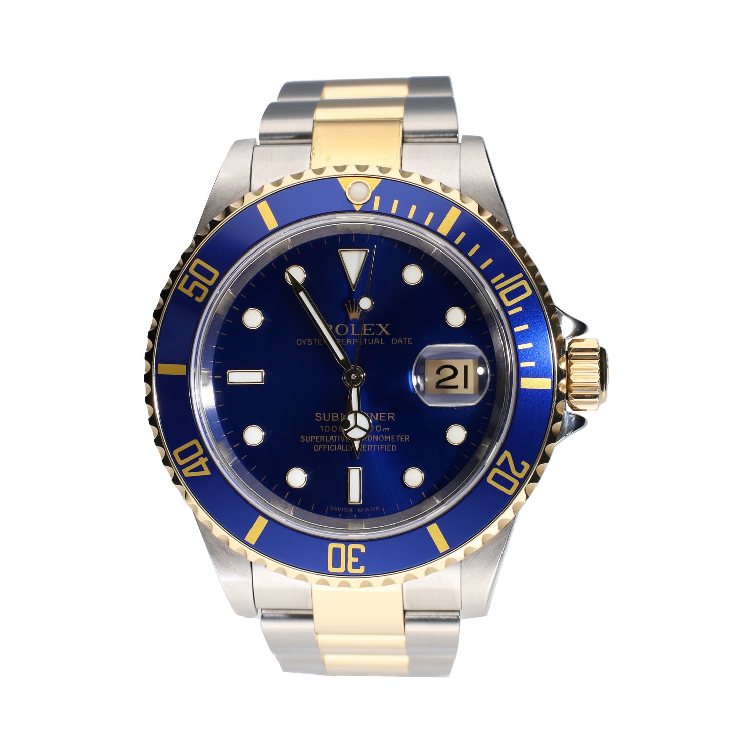 Submariner date acero y oro azul 40mm.   