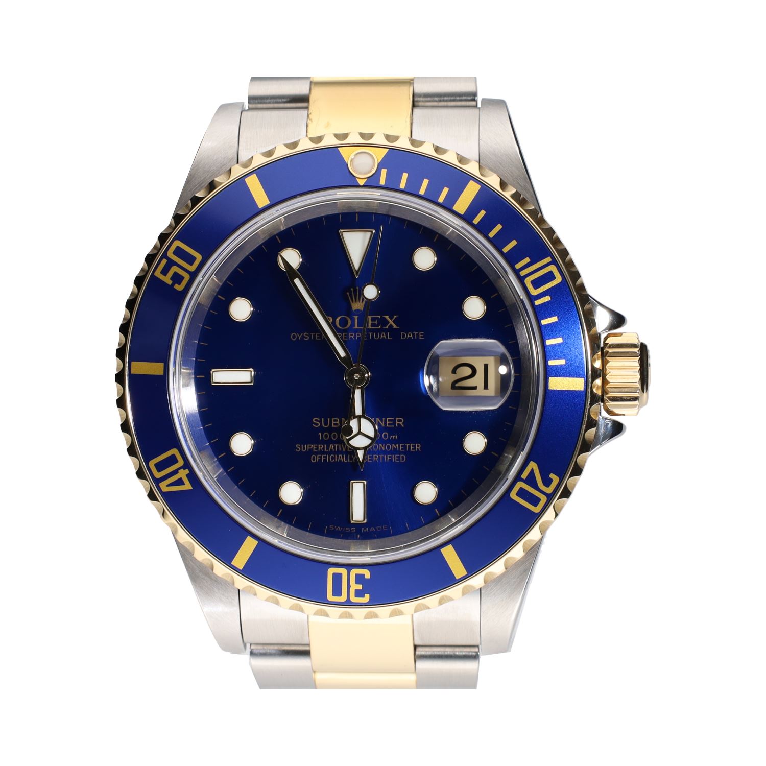 Submariner date acero y oro azul 40mm.   