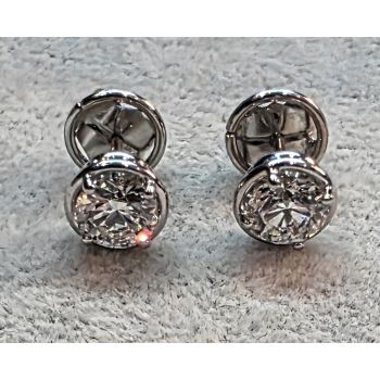 PENDIENTES<BR>PENDIENTES DORMILONAS EN ORO BLANCO CO... · ref.: PRESENTA CERTIFICADO...