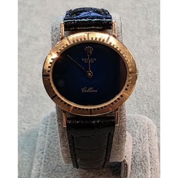 ROLEX<BR>CELLINI LADY ORO AMARILLO ESFERA AZUL ... · ref.: 4081