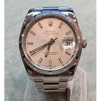ROLEX<BR>OYSTER PERPETUAL DATE ACERO 34MM. · ref.: 115210