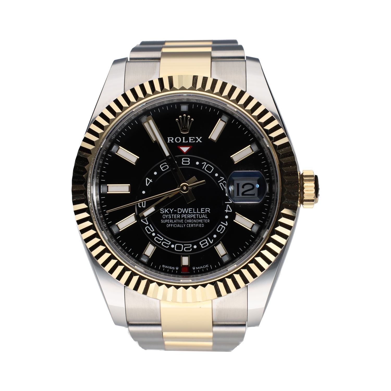 Sky-dweller acero y oro esfera negra 42mm.  