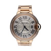 CARTIER<BR>BALLON BLEU ORO ROSA BRILLANTES 36MM. ...