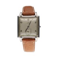OMEGA<BR>VINTAGE CUADRADO ACERO CUERDA MANUAL. ...