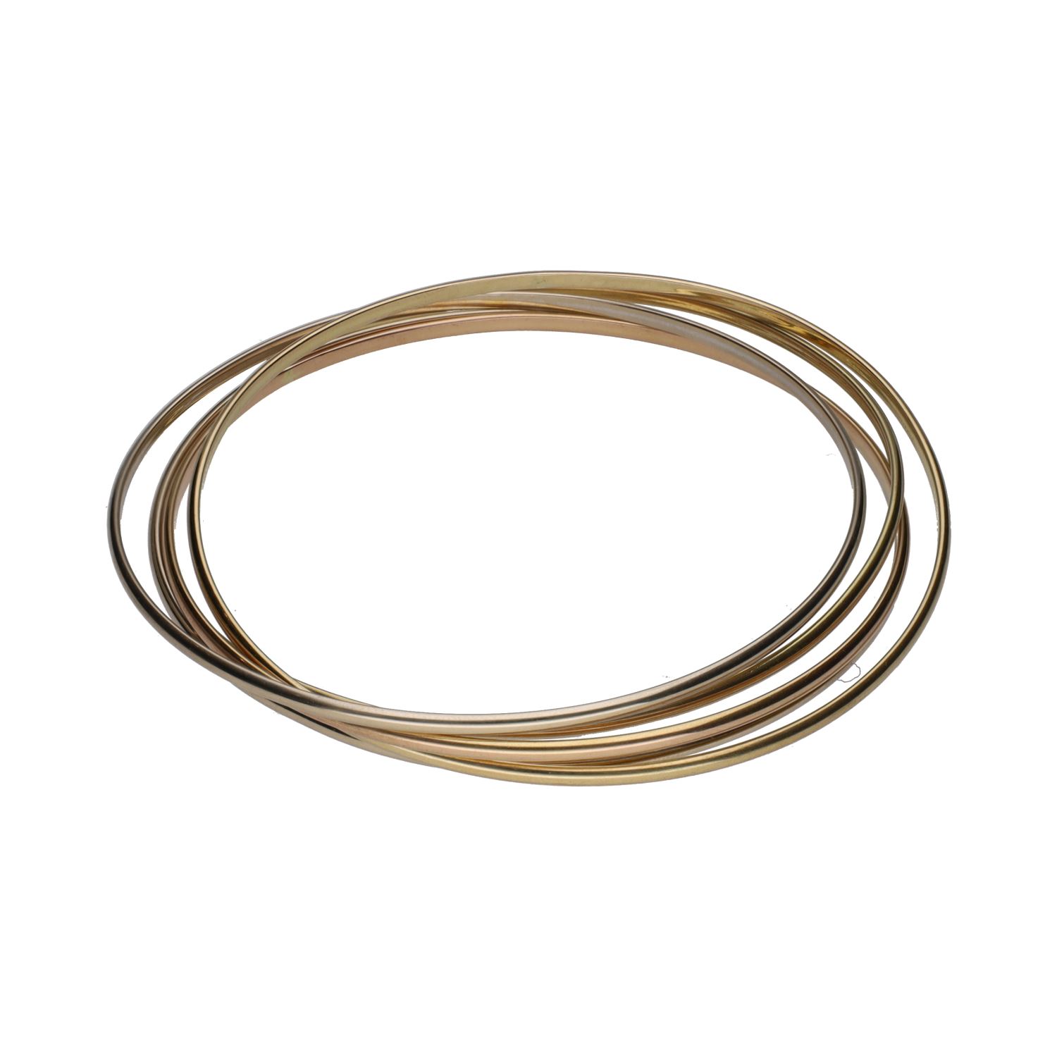 Pulsera aros entrelazados en oro amarillo.