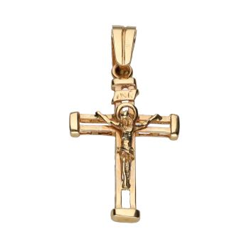 COLGANTES<BR>COLGANTE CRUZ EN ORO AMARILLO. · ref.: (NAM)