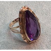 ANILLOS / SORTIJAS<BR>SORTIJA ANTIGUA EN ORO AMARILLO 14K CO...